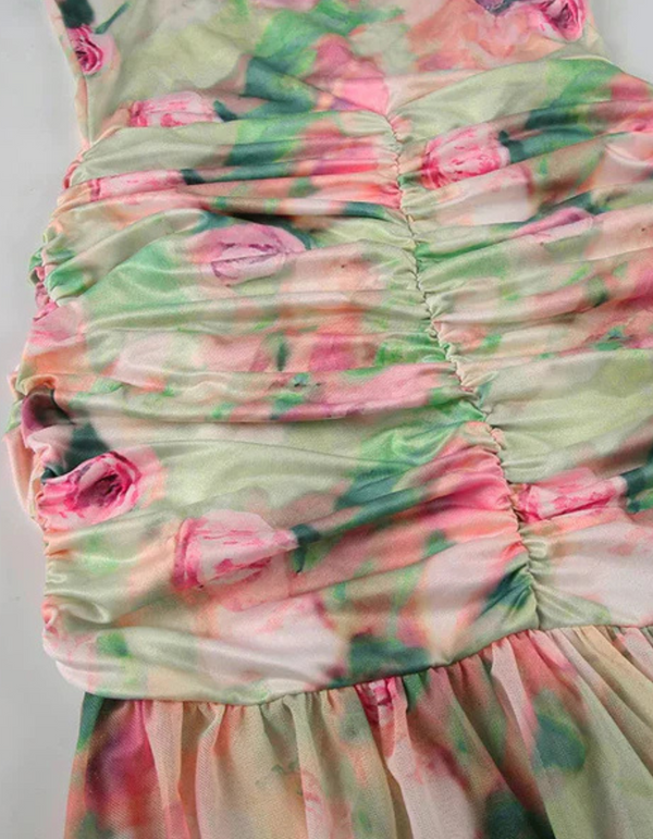 Fiorellina | Vestido maxi con corsé y estampado floral romántico