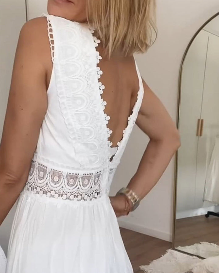 KIM™ | Vestido de encaje con escote en V
