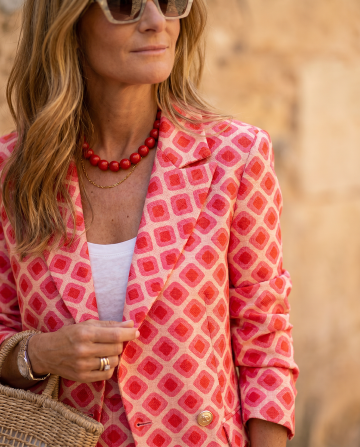 Coral | Conjunto de estampados geométricos