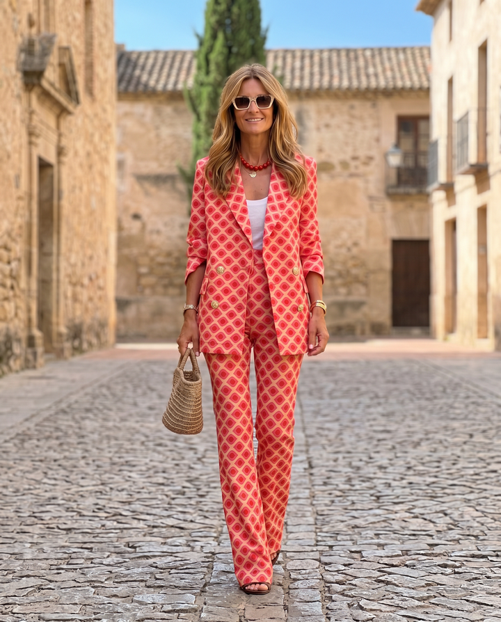 Coral | Conjunto de estampados geométricos