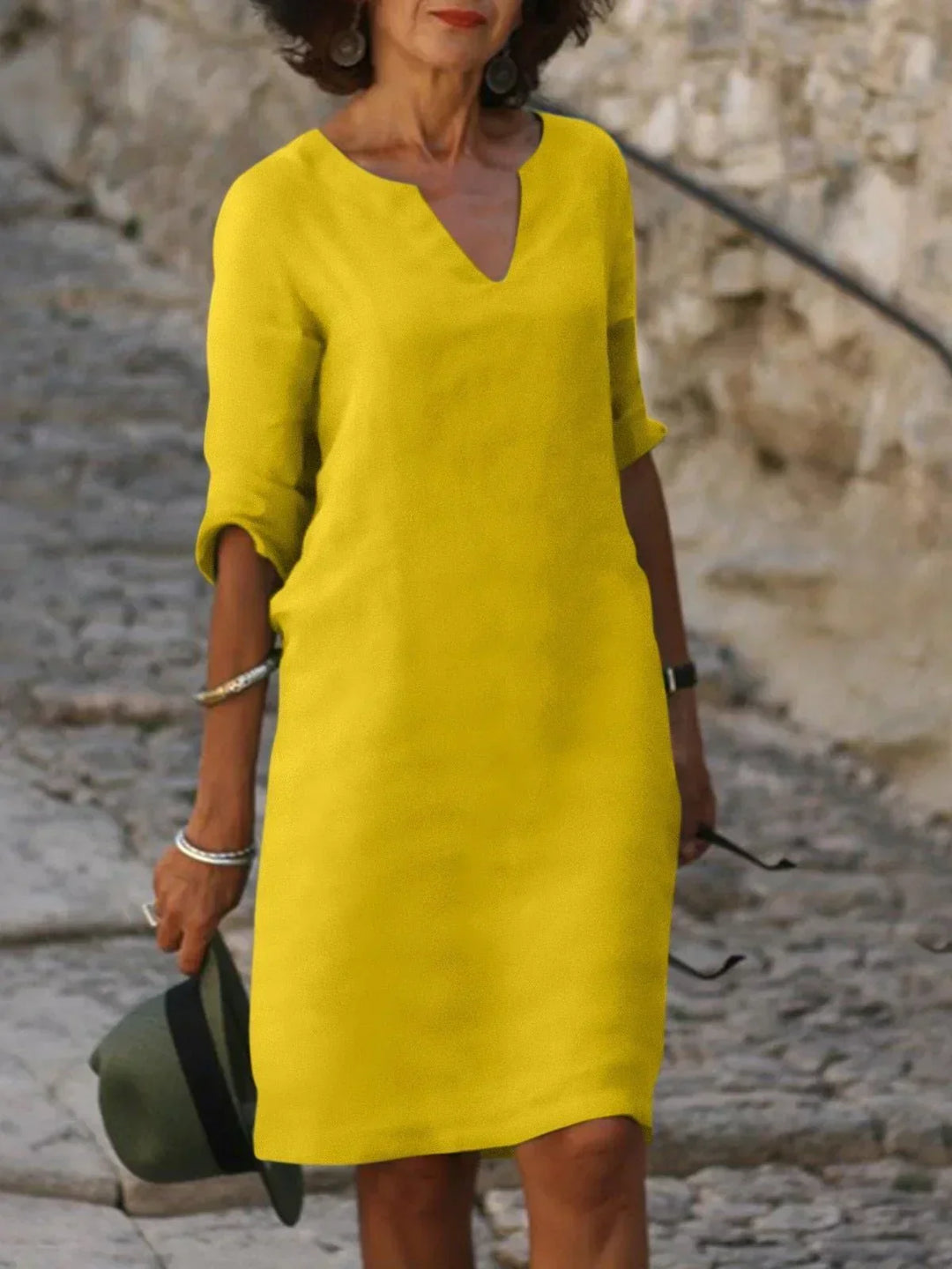 Saoirse™ - Vestido con escote en pico que oculta el vientre